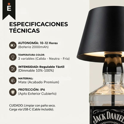 Lampara para botella • Sin enchufes